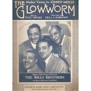  Sheet Music The Glow Worm Mill Brothers 4 