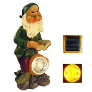  Large Solar Gnome Spotlight With 2 Amber LEDs: Patio, Lawn 