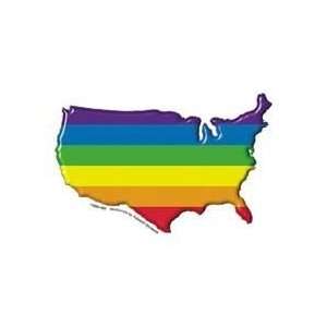  Rainbow USA Pride   Sticker / Decal: Automotive