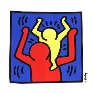    Untitled, 1987 (baby on shoulders) by Keith Haring 20x20: Baby