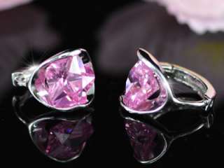 Carat Pink Sapphire Small Huggie Earrings SE244  