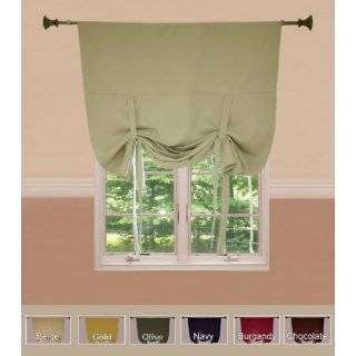 Tie Up Shade Solid Insulated Thermal Blackout Window Shade 63L BEIGE 