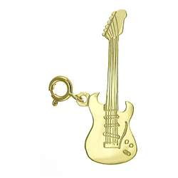 14k Yellow Gold Electric Guitar Charm  