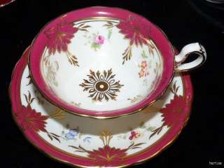 Stunning Royal Chelsea Bone China Large Gilded Footed Cup & Saucer 198 