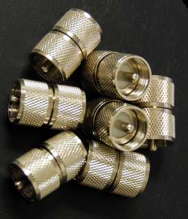 UHF DOUBLE MALE PL259 CONNECTORS   7 PIECE LOT   # 7DM  