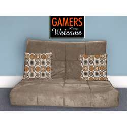 Roxy Video Game Grey Sage Microfiber Floor Chair  Overstock