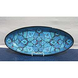 Extra Large 21 inch Sabrine Design Oval Platter (Tunisia)  Overstock 
