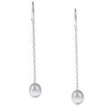 Pearls For You 14k White Gold FW Pearl Dangle Earrings (7 8 mm 