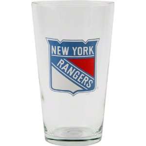  New York Rangers 3D Logo Pint Glass: Sports & Outdoors