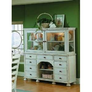   Style Antique White China Cabinet / Buffet Hutch: Home & Kitchen