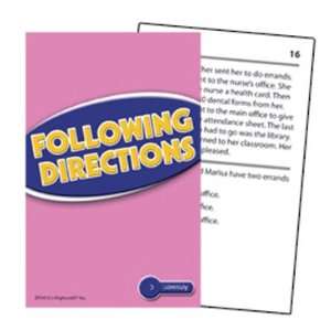  7 Pack EDUPRESS FOLLOWING DIRECTIONS PRACTICE CARDS 