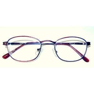 Dr. Dean Edell (G45) Antiqued Red Metal Frame Reading Glasses, +2.50