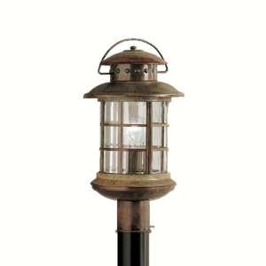 Kichler Lighting Kichler 9962RST Rustic 1 Light Outdoor Post Lantern 