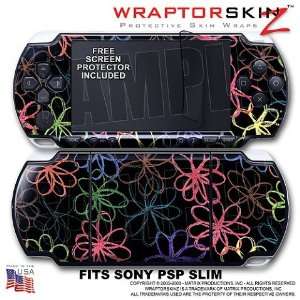   on Black WraptorSkinz Skin and Screen Protector Kit fits Sony PSP Slim