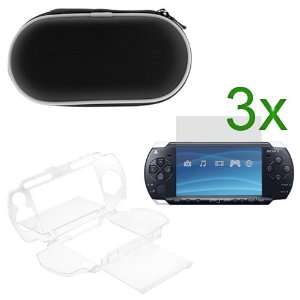   Screen Protector + 1x Black Carabiner Metal Clipfor Sony PSP for Sony