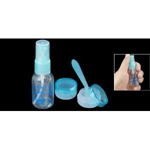   Blue Small Plastic Cosmetic Bottle Case Container Set Beauty
