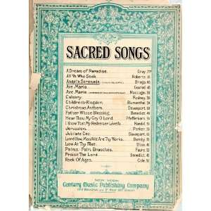   ) (Sacred Songs) Music by G. Braga, Words by M. M. Marcello Books