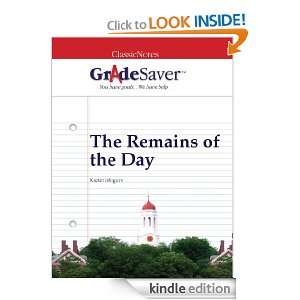   TM) ClassicNotes The Remains of the Day Study Guide [Kindle Edition