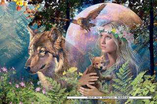   of Ravensburger 3000 pieces jigsaw puzzle Lady of the Forest (170333