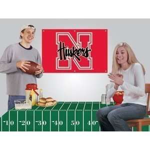 Nebraska Cornhuskers Game/Tailgate Party Kits Banner & Tablecloth NCAA 