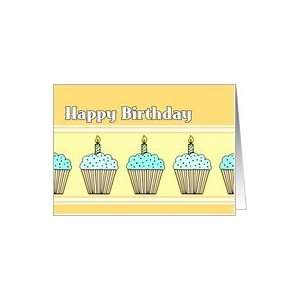  Cupcakes Happy Birthday for Kids Card Card Toys & Games