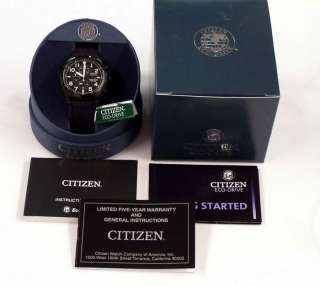 Citizen Watch ECO DRIVE Chronograph Date Black Nylon Strap CA0255 01E 