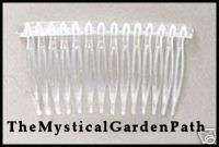 15 Clear Hair Combs Clips 40x67mm *Ready to Decorate  