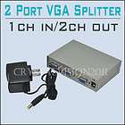 Way SVGA VGA Video Splitter Amplifier Multiplier Duplicator Box 