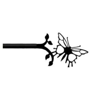 VWI CUR 38 130 Butterfly Curtain Rod Powder Metal Coated  