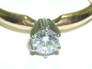 Gorgeous 14K Gold & Genuine Diamond Engagement Ring !!  