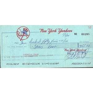   autographed Payroll Check   MLB Cut Signatures
