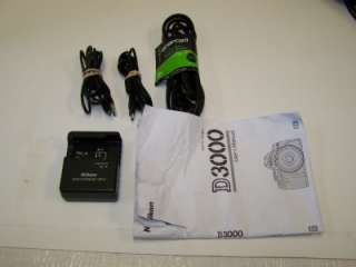 NIKON D3000 DIGITAL SLR CAMERA 10.2 MP 18 55mm DX VR Lens HD Bundle w 
