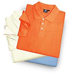 Domani Mens Pique 3 button Polo Shirt  Overstock