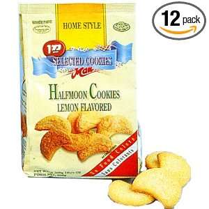 Man Half Moon Cookies, Lemon Flavor, 10.5 Ounce Packages (Pack of 12 