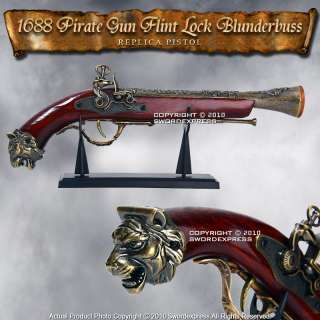 1688 Pirate Gun Flint Lock Blunderbuss Replica Pistol  