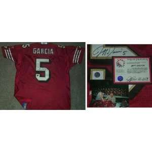 Jeff Garcia Signed 49ers Reebok Auth. Red Jersey  Sports 