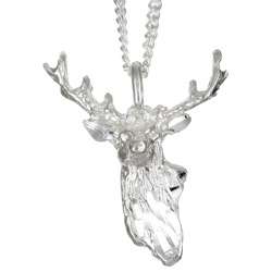 Sterling Silver Deer Hunter Necklace  