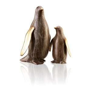  Spi Gallery Brass Penguin Mama And Baby Sculpture Patio 