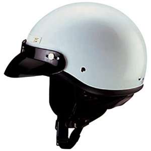  THH T 5 Solid White Medium Half Helmet: Automotive