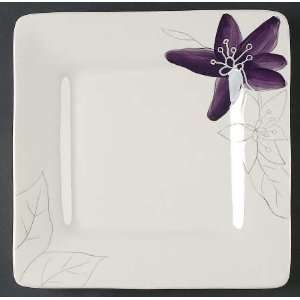 Laurie Gates Anna Plum Square Dinner Plate, Fine China Dinnerware 