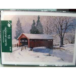   Christmas Boxed Cards BXC1699 Snow Covered Bridge 