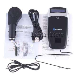 Solar Powered Bluetooth Car Kit Handsfree FM+MP3 Player  