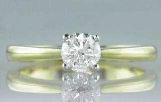   CT REAL WHITE HI DIAMOND 14K GOLD SOLITAIRE ENGAGEMENT RING $1  