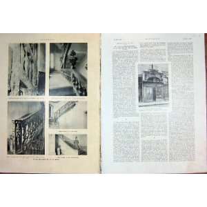  Paris Architecture Ballustrade Stairs French Print 1932 