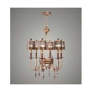   Bronze Byzance Crystal 7 Light Up Lighting Chandelier from the Byzance