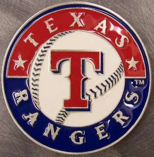 MLB Pewter Belt Buckle Texas Rangers NEW  