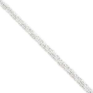  Sterling Silver 20 inch 13.25 mm Byzantine Chain Necklace 