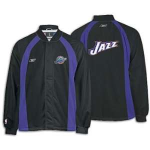 Jazz Reebok Mens NBA Authentic Game Jacket:  Sports 