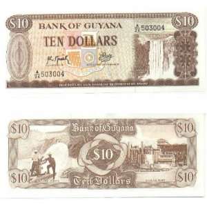 Guyana ND (1966 92) 10 Dollars, Pick 23f 