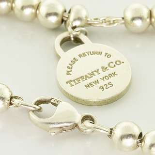 Authentic TIFFANY & CO Sterling Silver Bead Bracelet  